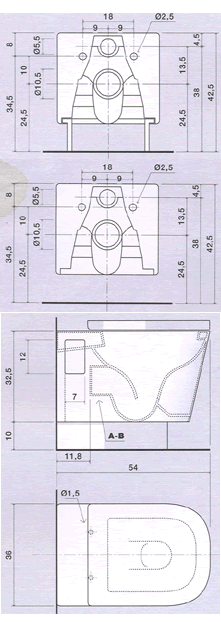 Antonio Lupi Evakuo Toiletten