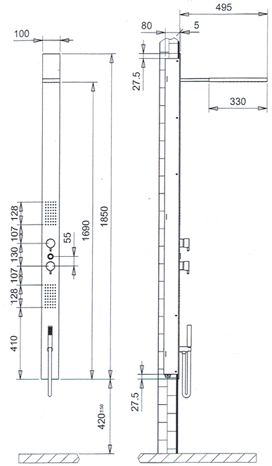 Fantini Acquatonica Douchepaneel