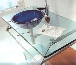 Wastafel Glas, Toiletten, Badkamers, Accessoires, Douchepanelen, Wastafels, Kraan